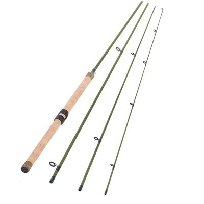 13ft 4 Pieces Carbon Fiber Sections Centerpin Float Fishing Rod Wooden Handle Steelhead Fishing Light LINE WT 6-10lbs