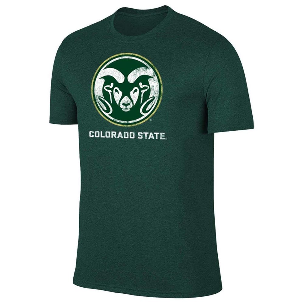 Campus Colors Adult MVP Heathered Cotton Blend T-Shirt - Logo Tshirt - Made from Ringspun - Comfort and Versatility (Colorado State Rams - Green, XX-Large)