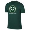 Campus Colors Adult MVP Heathered Cotton Blend T-Shirt - Logo Tshirt - Made from Ringspun - Comfort and Versatility (Colorado State Rams - Green, XX-Large) view 1