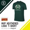 Campus Colors Adult MVP Heathered Cotton Blend T-Shirt - Logo Tshirt - Made from Ringspun - Comfort and Versatility (Colorado State Rams - Green, XX-Large) view 3
