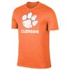 Campus Colors Adult MVP Heathered Cotton Blend T-Shirt - Logo Tshirt - Made from Ringspun - Comfort and Versatility (Clemson Tigers - Orange, Medium) view 1