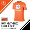 Campus Colors Adult MVP Heathered Cotton Blend T-Shirt - Logo Tshirt - Made from Ringspun - Comfort and Versatility (Clemson Tigers - Orange, Medium) view 3
