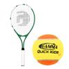 Gamma Quick Kids 25" Inch Junior Tennis Racquet Set or Kit Bundled with a Bucket of 48 Kids Orange/Yellow Felt Training Transition Balls view 1