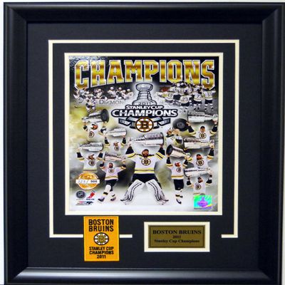 Framed Deluxe Hockey Boston Stanley Cup Composite with official patches Limited Edition SKU #4019