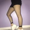 Abberrki Womens Sexy Fishnet Footless Tights High Waisted Net Footless Leggings (Footless # 3) view 3
