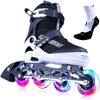 PAPAISON Adjustable Inline Skates for Kids and Adults with Full Light Up Wheels, Outdoor Roller Skates for Girls and Boys, Men and Women view 1
