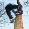 HUAWELL Tree Climbing Spikes,Tree Climbing Gear,Leather Forged Tree Climbing Tool Non-Slip Pedal for Picking Fruit, Indoor and Outdoor,High Altitude Logging Fruit Picking Hunting view 1