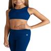 Liakada Girls Ascent Stylish & Supportive Sports Bra with Wide Shoulder Straps Dance, Gym, Yoga, Cheer! (Youth X-Small, Navy) view 2