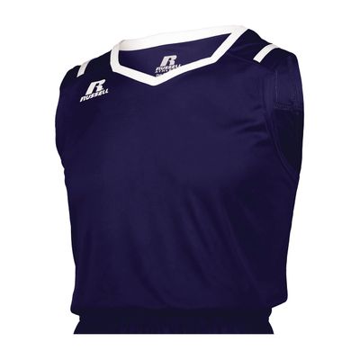 Athletic Cut Men's Basketball Jersey Purple/White 2XL