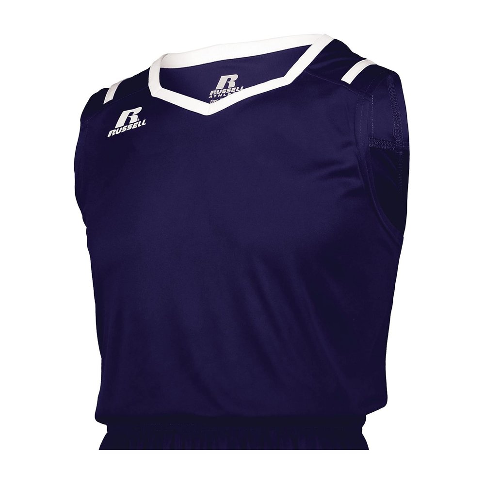 Athletic Cut Men's Basketball Jersey Purple/White 2XL