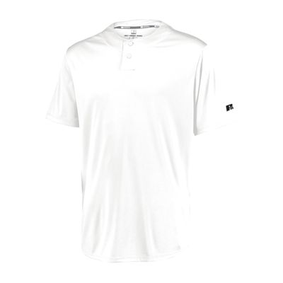 Russell Athletic Performance Two-Button Solid Jersey White S