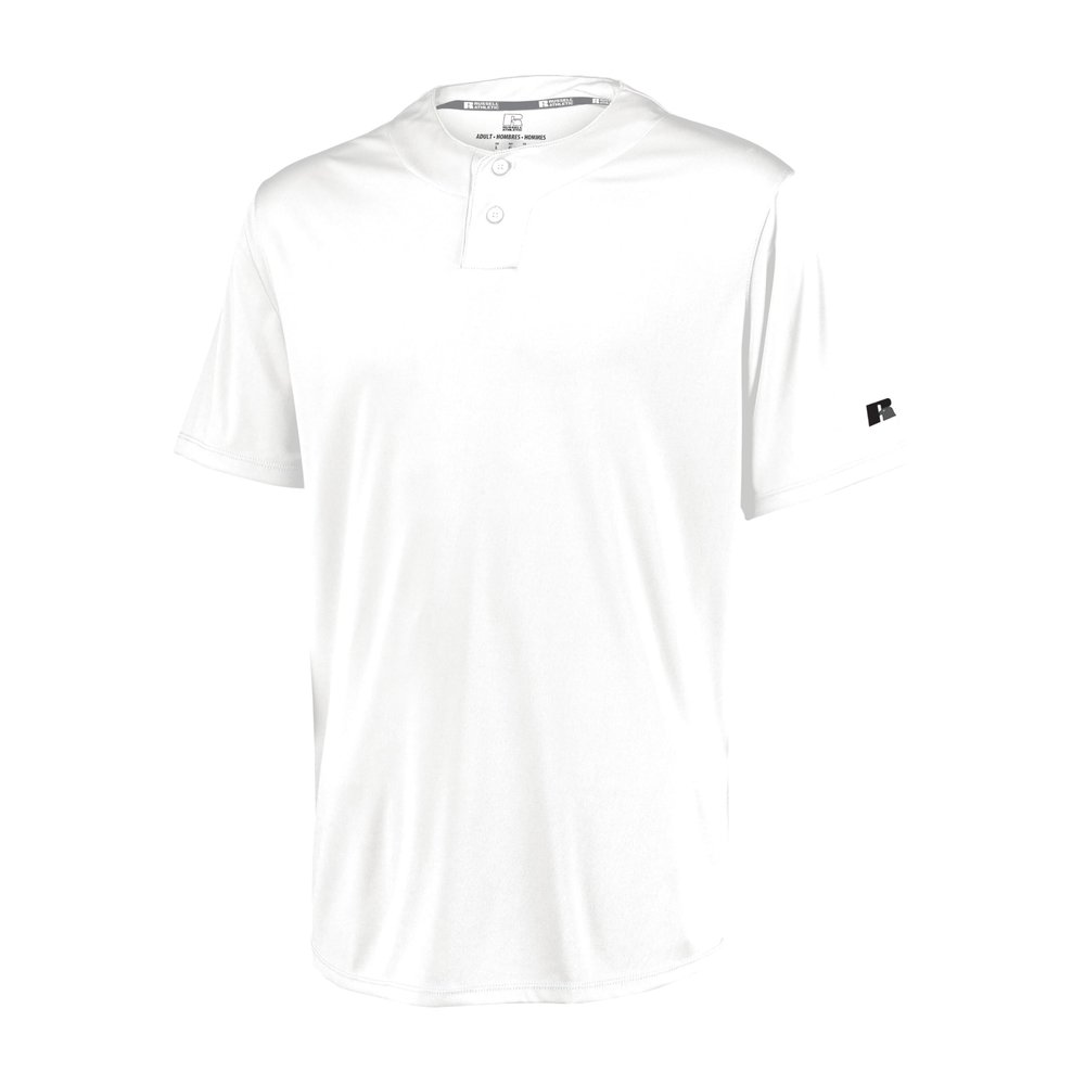 Russell Athletic Performance Two-Button Solid Jersey White S