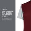Russell Athletic Ladies Performance Two-Button Color Block Jersey Cardinal/Baseball Grey S view 4