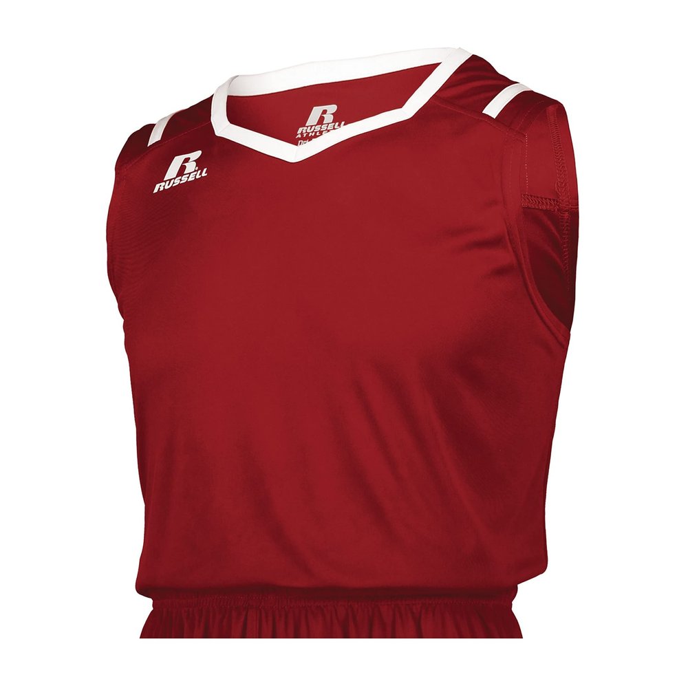 Russell Athletic Athletic Cut Men's Basketball Jersey True Red/White 2XL
