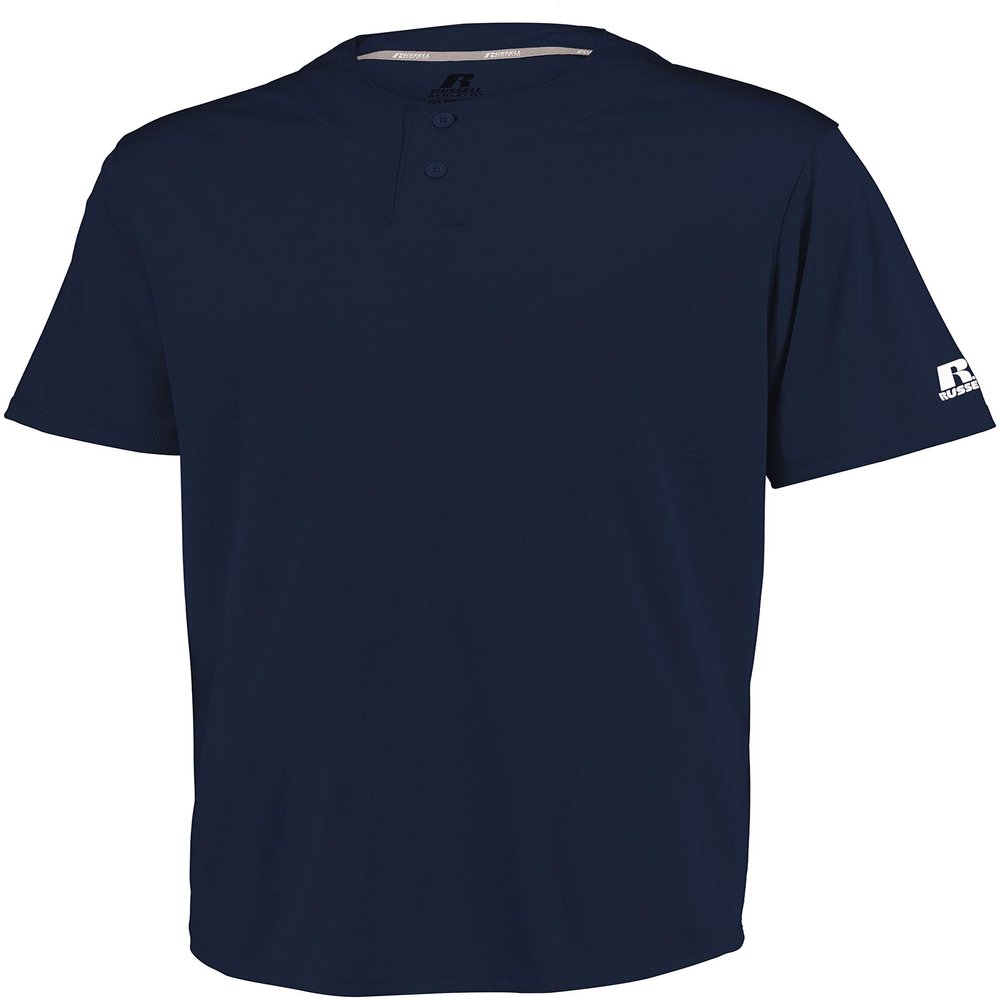 Augusta Sportswear Youth Performance Two-Button Solid Jersey, Navy, XL