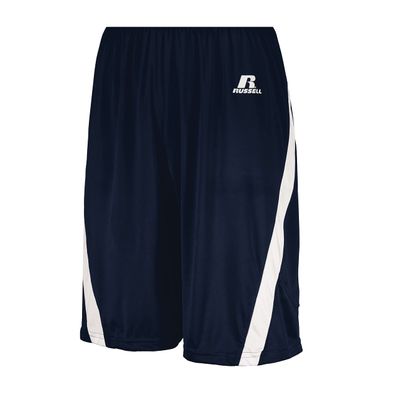 Russell Athletic Athletic Cut Basketball Shorts Navy/White L