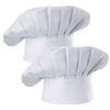 Hyzrz Chef Hat Set of 2 Pack Adult Adjustable Elastic Baker Kitchen Cooking Chef Cap (White) view 1