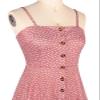 Berydress Women's Casual Beach Summer Dresses 2025 Solid Cotton Flattering A-Line Spaghetti Strap Button Down Midi Sundress (S, 6046-Pink Dot) view 4