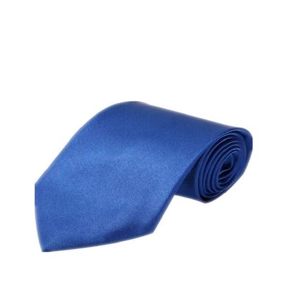 New Men's Tie Silk Satin Narrow Neckties Handmade Adjustable Neckwear Pure Color 8CM (A11 royal blue)