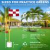 KINGTOP Miniature Golf Flagstick, Practice Putting Green Flags for Yard, Golf Pin Flag Hole Cup Set, Portable 2-Section Design, 3ft Flagpole, Indoor | Outdoor, Checkered Flag, 3-Pack view 2