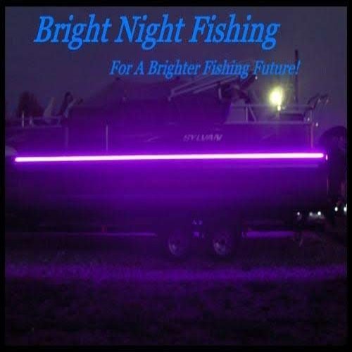 Bright Night 16ft UV Boat Light Black LED Fluorescent line Glow Ultraviolet 12v Night Fishing bass