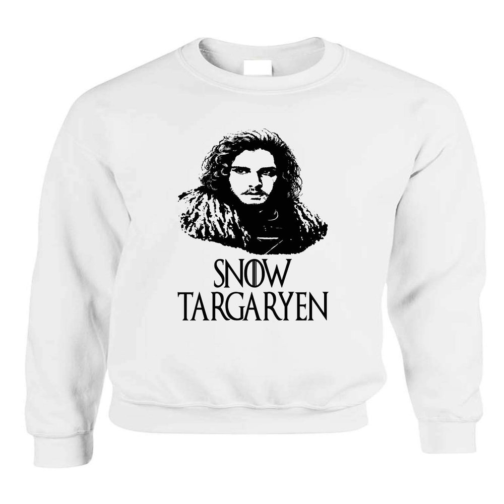 ALLNTRENDS Adult Sweatshirt Snow Targaryen Trendy Top (XL, White)