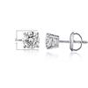 0.20-2.00 cttw Certified PREMIUM NATURAL Diamond Stud Earrings for Women 14 Karat Gold Earrings 4 Prong Setting with Screw Back Studs Fine Jewelry (0.20 cttw, white-gold) view 3