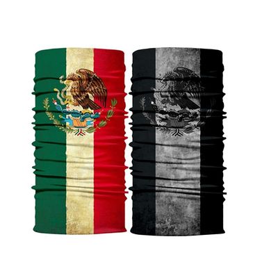2PCS Mexico Flag Face Sun Scarf Balaclava Head Band Beanie Headwear Neck Gaiter for Hiking Fishing Cycling Hunting Motorcycles