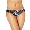 Bar III Womens Animal Print Hipster Bikini Swim Bottom B/W M Black, Medium view 1