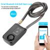 Security Lock, Combination Locks Cable Lock Secure Smart Keyless Anti-Theft Bluetooth Cable Lock, 80cm Lock Cable Waterproof 110dB Wire Rope Alarm Lock view 2
