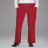 KOI Basics Women's Holly Cargo Scrub Pants, 8 Pockets, Drawstring Waist Ruby X-Large view 4