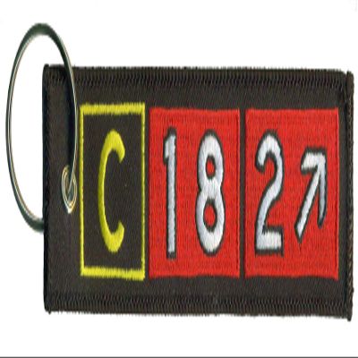 Airport Taxiway Sign Keychain. Select from a variety of aircraft types! (Cessna 182)