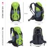 Bseash 50L Hiking Backpack, Water Resistant Lightweight Outdoor Sport Daypack Travel Bag for Camping Climbing Skiing Cycling (Green - No Shoe Compartment) view 2