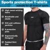 Football Padded Compression Shirt Men Chest Rib Protector Shoulder Back for Adult Football Baseball Softball Rugby Basketball view 3