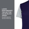 Russell Athletic Ladies Performance Two-Button Color Block Jersey Purple/Baseball Grey XL view 4