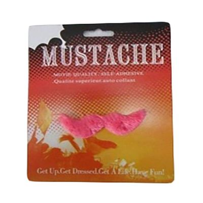 Adults Stag Do Party Supplies Accessories Mens Novelty Eye Brows Moustache Set (Pink Moustache)