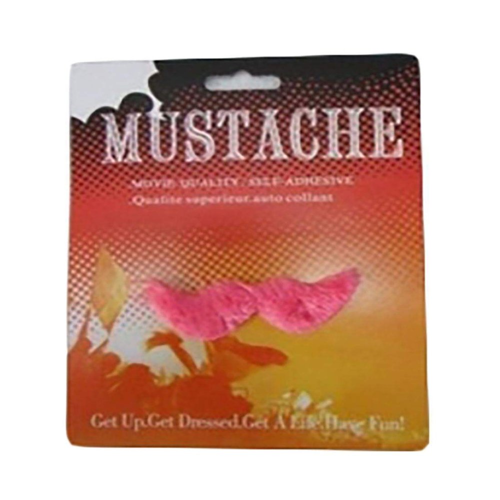 Adults Stag Do Party Supplies Accessories Mens Novelty Eye Brows Moustache Set (Pink Moustache)