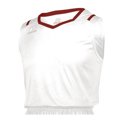 Athletic Cut Men's Basketball Jersey White/True Red 2XL