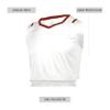 Athletic Cut Men's Basketball Jersey White/True Red 2XL view 2