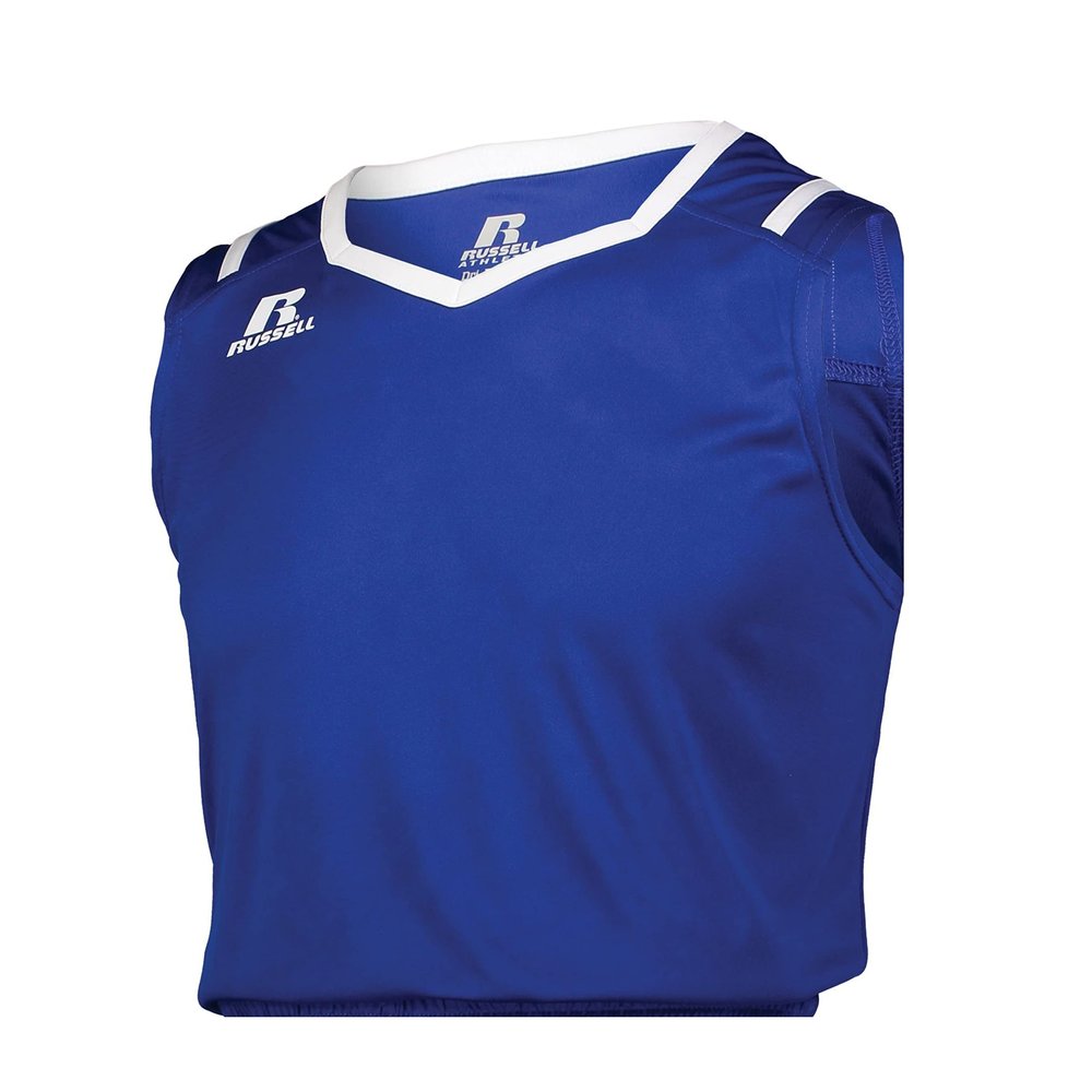 Athletic Cut Men's Basketball Jersey Royal/White M