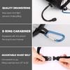 Rhino Valley Climbing Chalk Bag, No Leak Drawstring Chalk Bag with Adjustable Belt, Carabiner Clip and Zippered Pockets Chalk Bag for Rock Climbing, Cross Fit, Weight Lifting & More, Black view 3