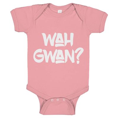 Indica Plateau Wah Gwan? Light Pink 18 Month Cotton One-Piece Infant Baby Romper