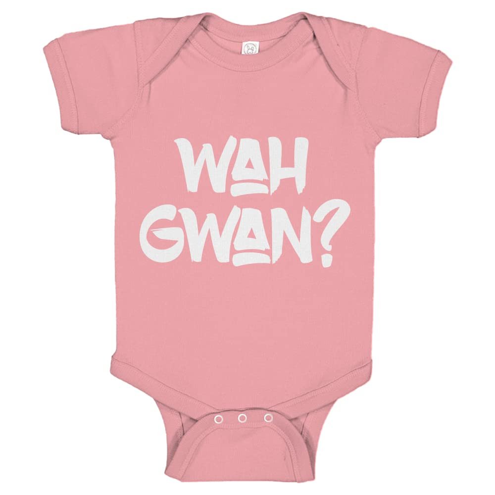 Indica Plateau Wah Gwan? Light Pink 18 Month Cotton One-Piece Infant Baby Romper