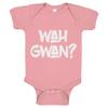 Indica Plateau Wah Gwan? Light Pink 18 Month Cotton One-Piece Infant Baby Romper view 1