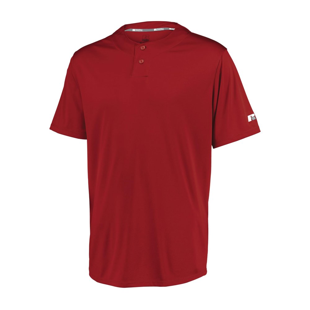 Russell Athletic Performance Two-Button Solid Jersey True Red S