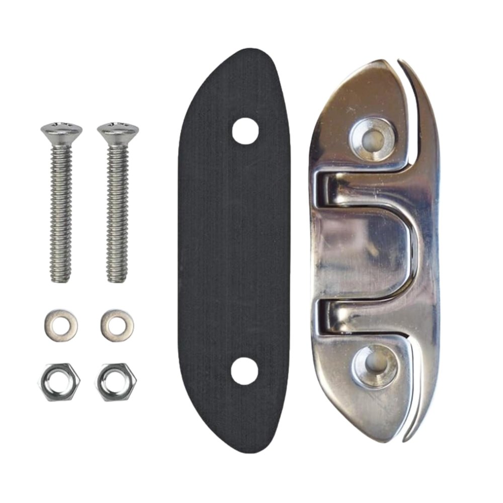 MarineNow 4-1/2" Folding Cleat Marine Grade 316 Stainless Steel (4.5") (02-Pack)