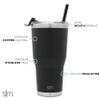 Simple Modern NBA Los Angeles Clippers 30oz Tumbler with Flip Lid and Straw Insulated Stainless Steel Travel Mug Classic view 3
