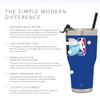 Simple Modern NBA Brooklyn Nets 30oz Tumbler with Flip Lid and Straw Insulated Stainless Steel Travel Mug Classic view 3