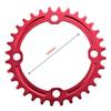 Alomejor Chain Ring Single Chainring 32T 34T 36T 38T 104 BCD Narrow Wide Chainrings for Bicycle Road Mountain BMX Fixie Track Fixed(38T-Red) view 2