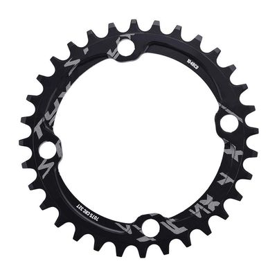 Alomejor Chain Ring Single Chainring 32T, 34T, 36T, 38T 104 BCD Narrow Wide Chainrings for Bicycle Road Mountain BMX Fixie Track Fixed (34T-Black)